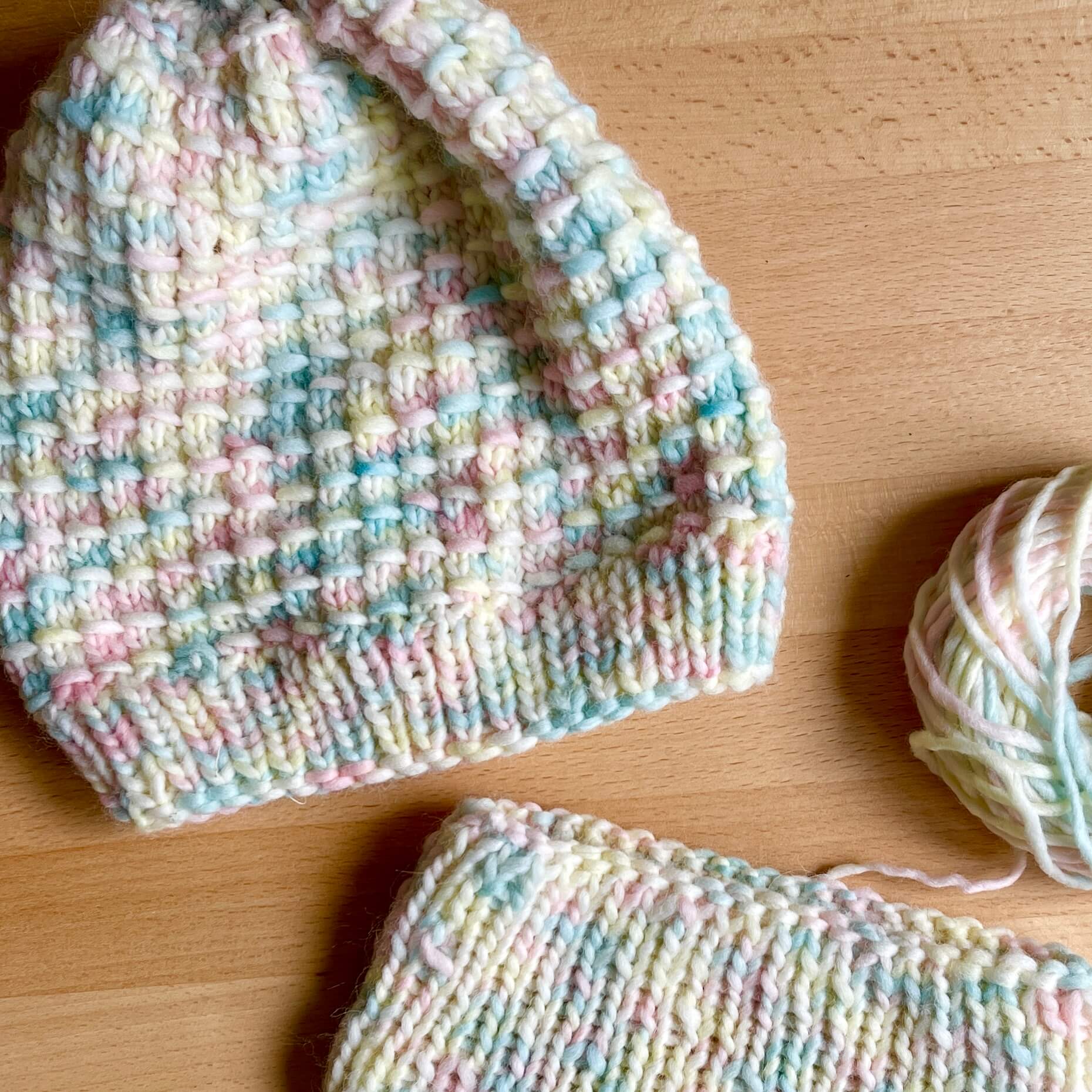 Pletený kulich z vlny The Petite Wool – Marsmallow